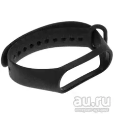 Ремешок для Xiaomi Mi Band 3 / Mi Band 4 | цвет Черный | Силиконовый браслет для Сяоми фитнес трекера 3/4 | Фитнес-браслет