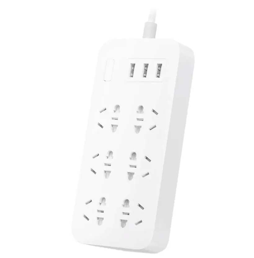 Сетевой фильтр Xiaomi Mi Power Strip 6 гнезд + 3USB 2A белый китайская вилка-0