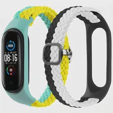 Нейлоновый Ремешок Для Xiaomi Mi Band 7 6 5 4 3 Браслет Регулируемый Эластичный Браслет для Mi Band 7 6 5 Плетеный Ремень Mi Band 4 3 Ремешок