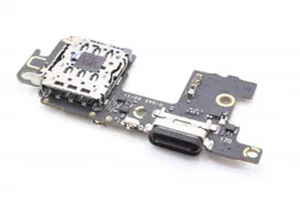 Нижняя плата (шлейф) Xiaomi Mi 11, с разъемом зарядки и считывателем SIM, К-3