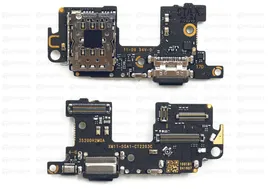Нижняя плата Xiaomi Mi 11 (M2011K2G) с разъемом зарядки/коннектор SIM/микрофон