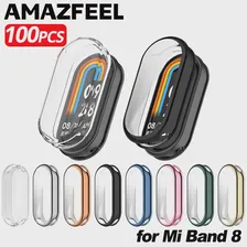 100шт ТПУ Чехол для Xiaomi Mi Band 8 Браслет Smart Band Протектор Экрана Чехлы Силиконовая Защита Mi Band 8 Бампер Полное Покрытие